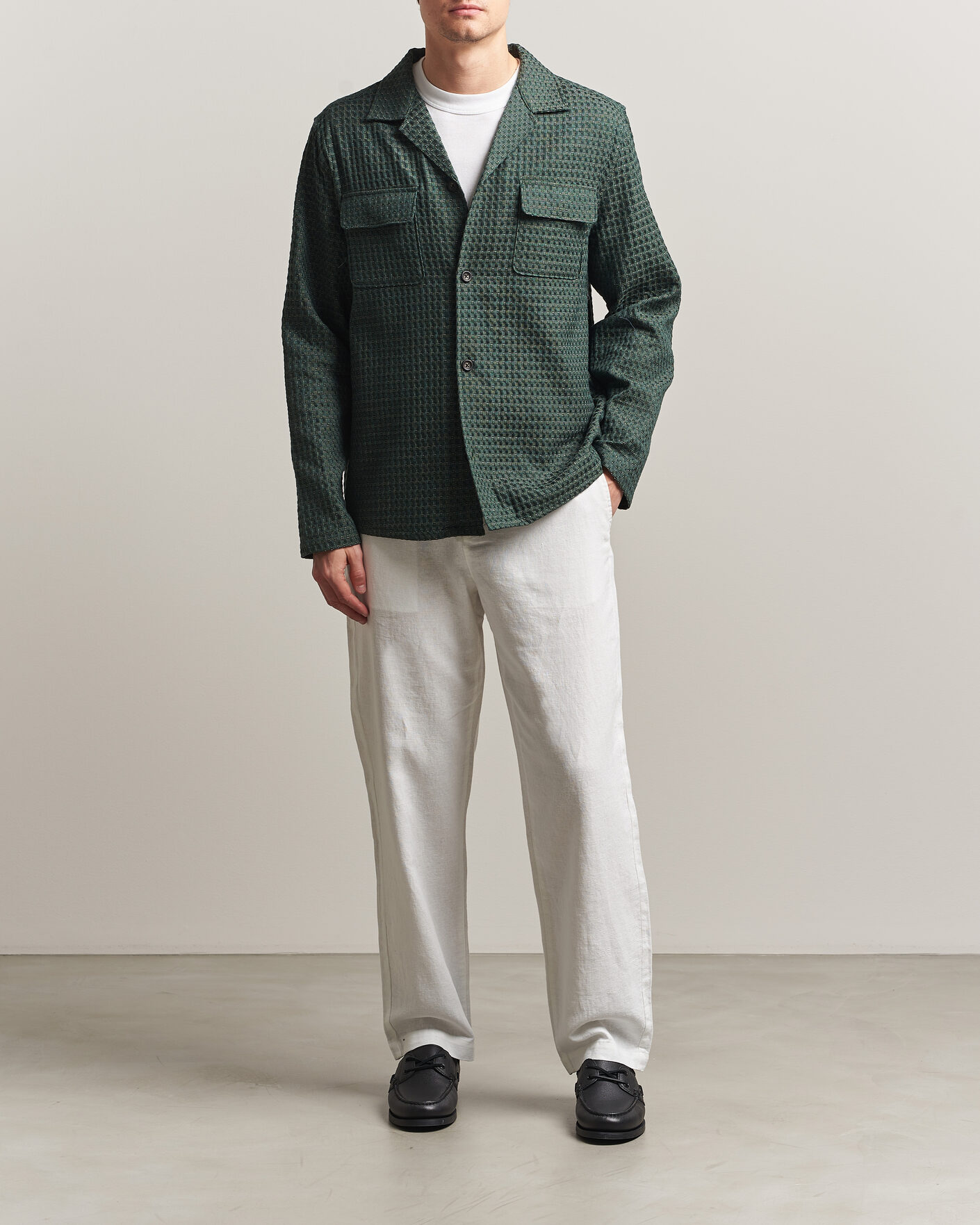 Uomini | Pantaloni | LES DEUX | Linen Comfort Suit Pants White