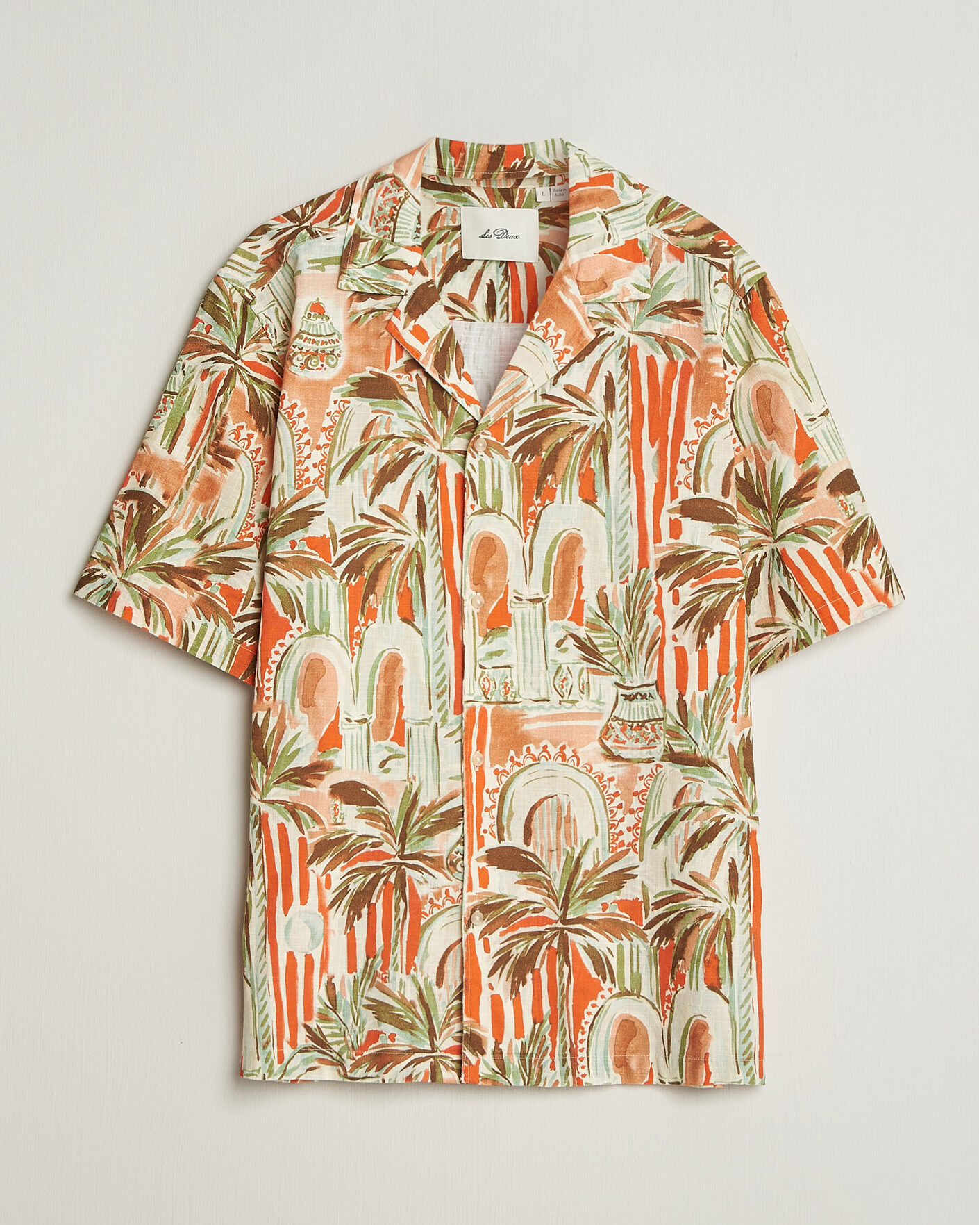 Uomini | Camicie | LES DEUX | Palm AOP Short Sleeve Shirt Multi