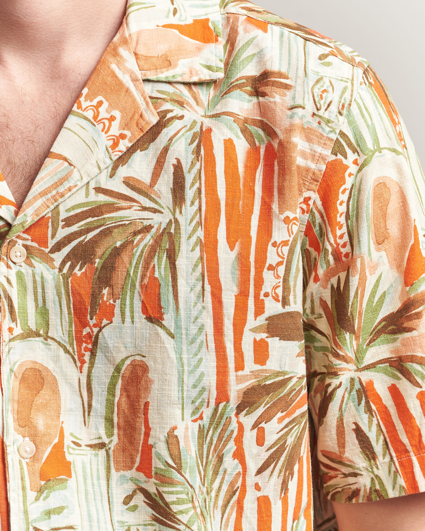 Uomini | Camicie | LES DEUX | Palm AOP Short Sleeve Shirt Multi