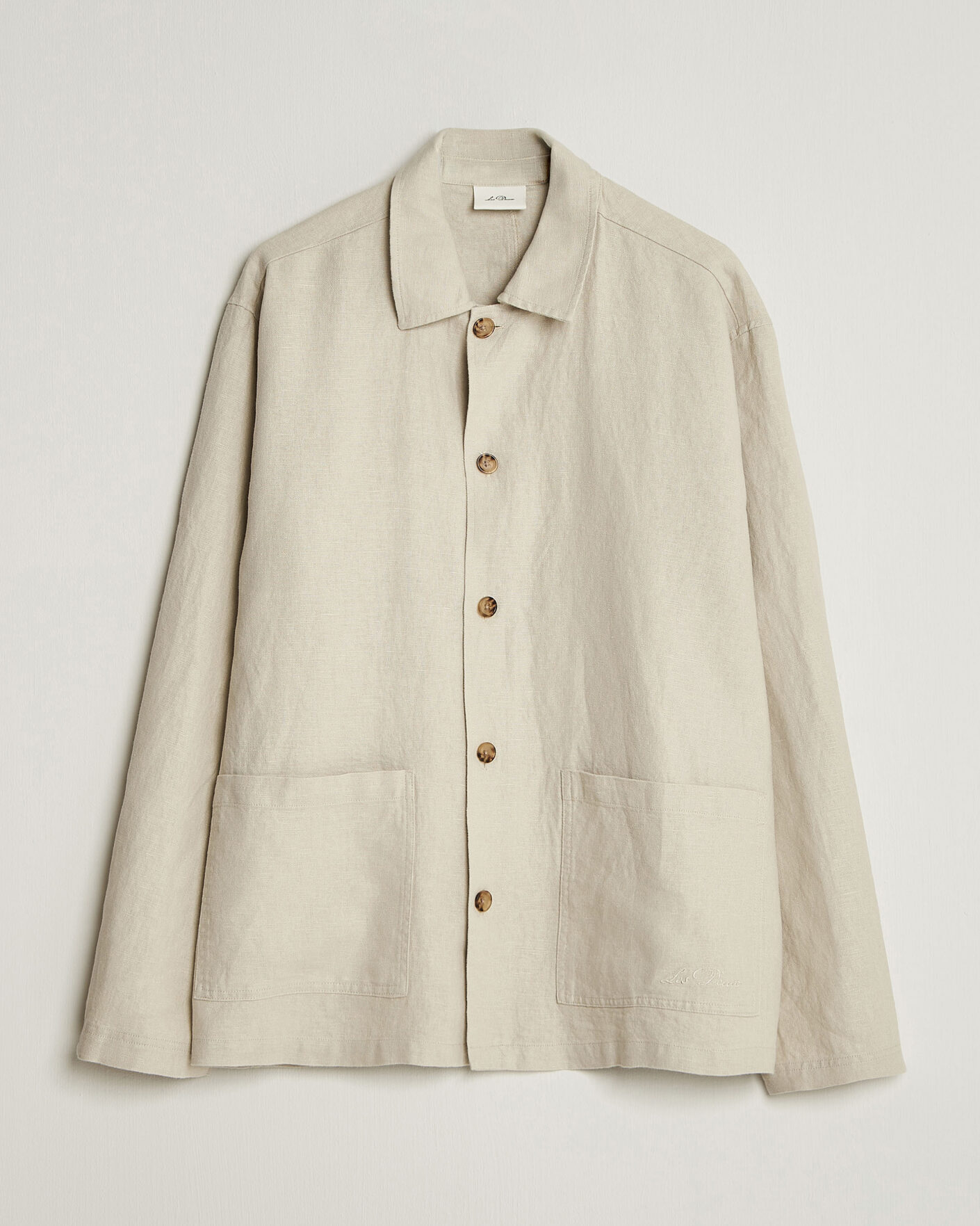 Uomini | Camicie | LES DEUX | Linen Overshirt Light Sand