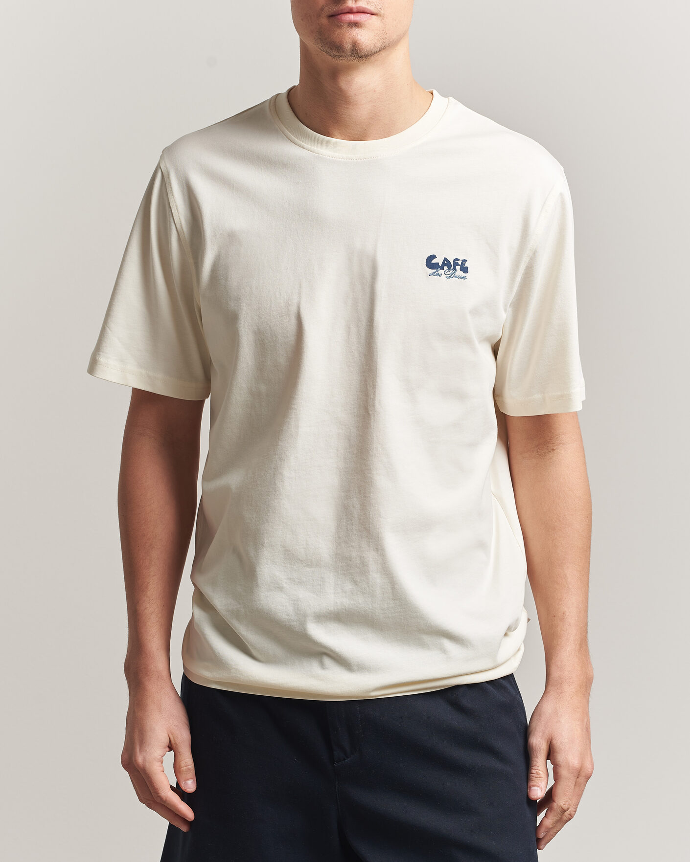 Uomini | T-shirt | LES DEUX | Café Backprint T-Shirt Light Ivory