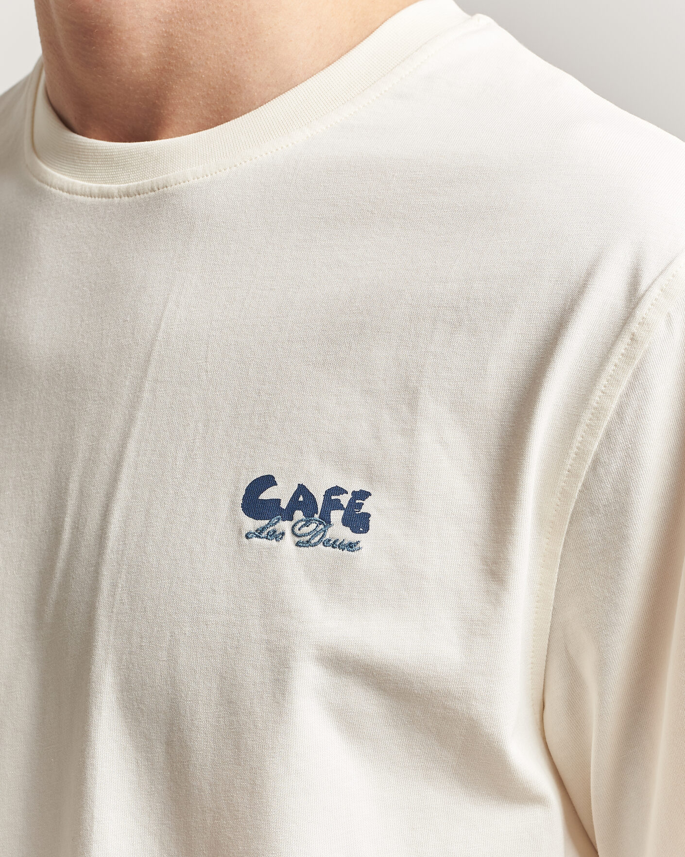 Uomini | T-shirt | LES DEUX | Café Backprint T-Shirt Light Ivory