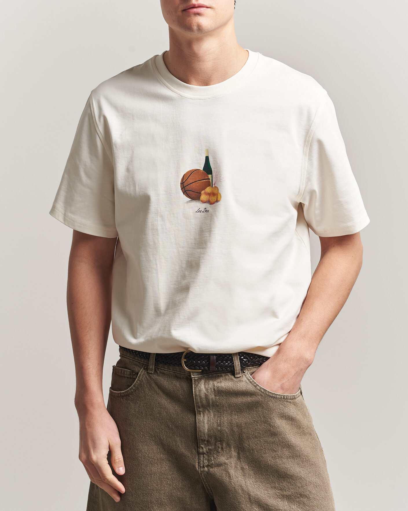 Uomini | T-shirt | LES DEUX | Lemons Printed T-Shirt Eggnog White