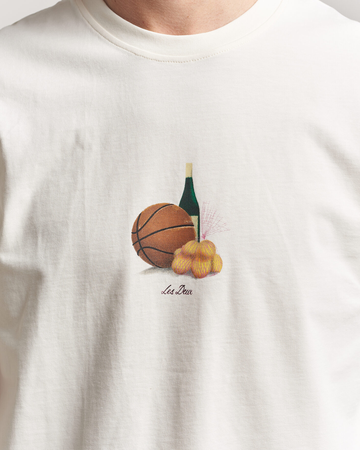 Uomini | T-shirt | LES DEUX | Lemons Printed T-Shirt Eggnog White