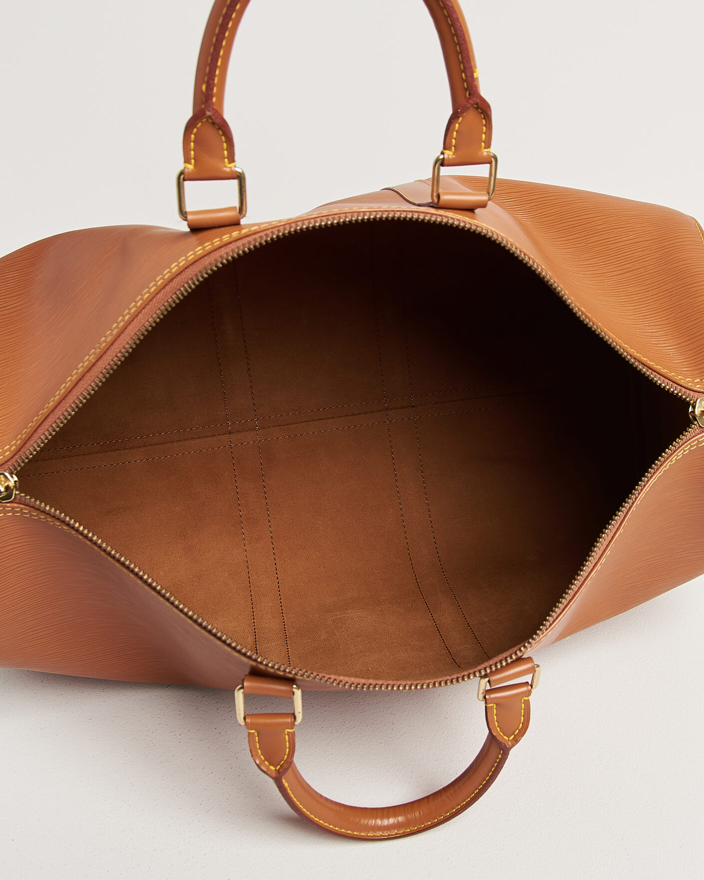 Uomini | Pre-Owned & Vintage Bags | Louis Vuitton Pre-Owned | Keepall Epi Leather 45 Brown