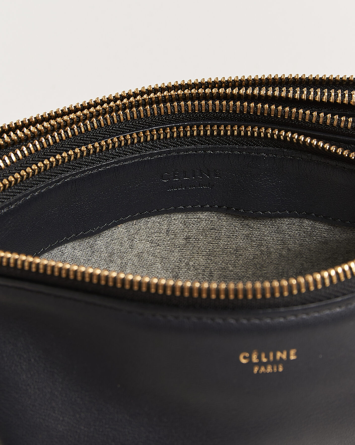Uomini | Pre-Owned & Vintage Bags | Celine Pre-Owned | Trio Bag Small Leather Black