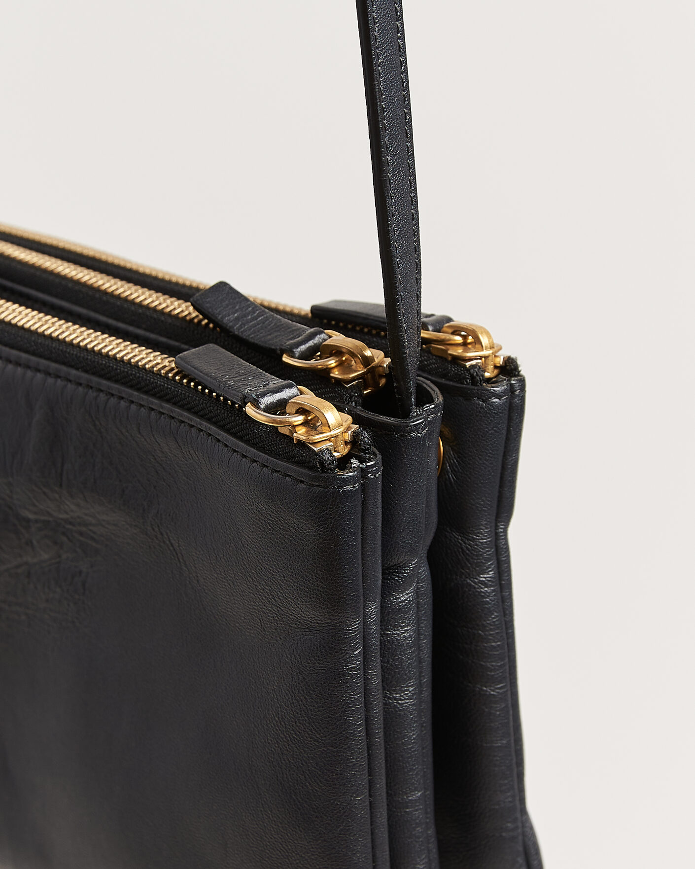 Uomini | Pre-Owned & Vintage Bags | Celine Pre-Owned | Trio Bag Small Leather Black