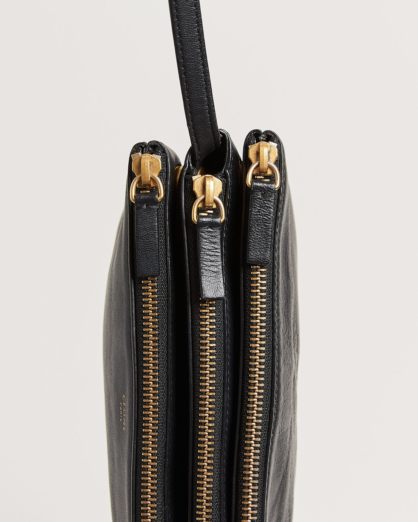 Uomini | Pre-Owned & Vintage Bags | Celine Pre-Owned | Trio Bag Small Leather Black