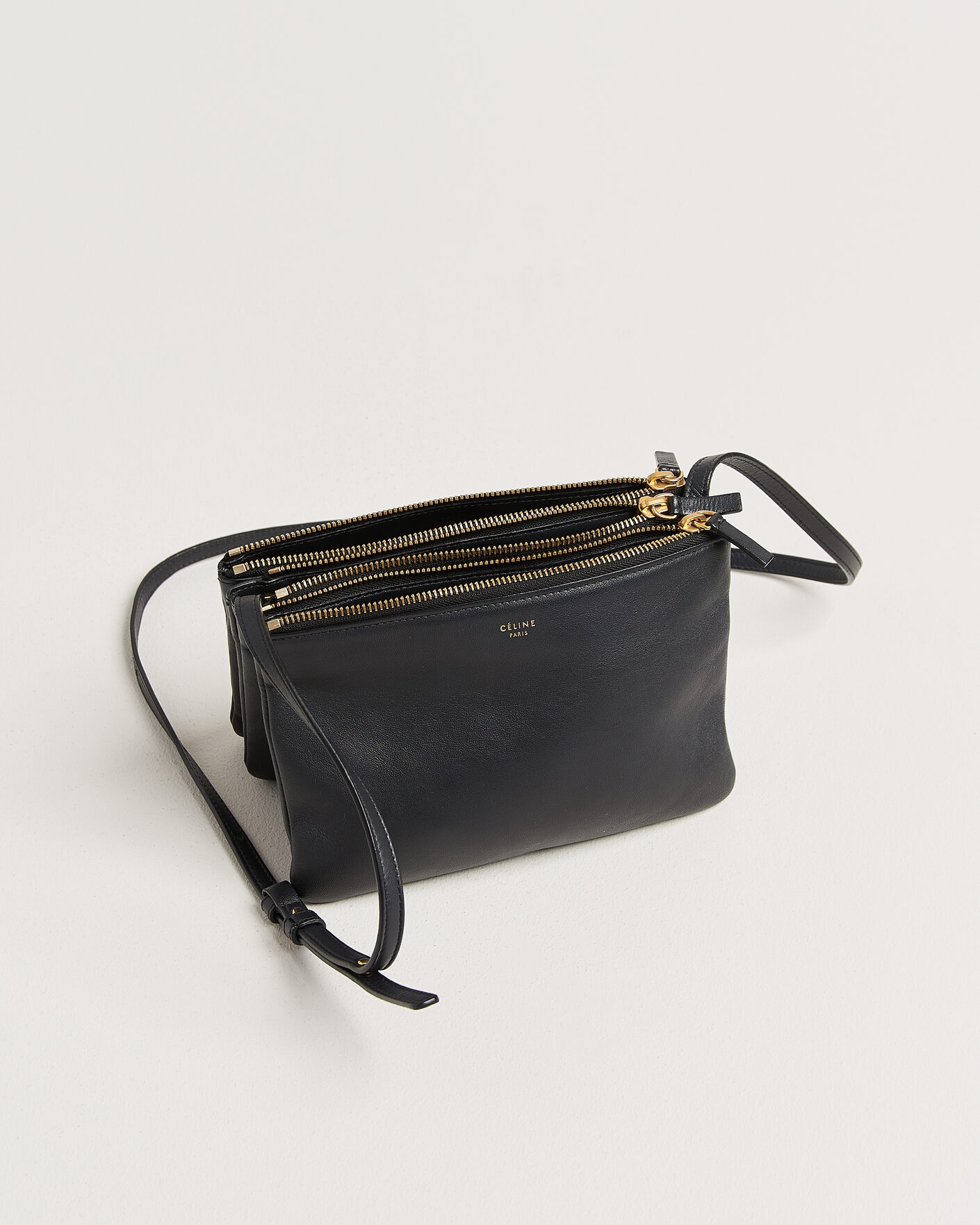 Uomini | Pre-Owned & Vintage Bags | Celine Pre-Owned | Trio Bag Small Leather Black