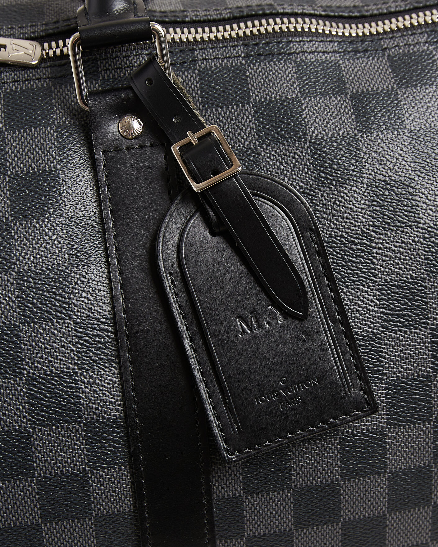 Uomini | Pre-Owned & Vintage Bags | Louis Vuitton Pre-Owned | Keepall Bandouliére 55 Damier Graphite