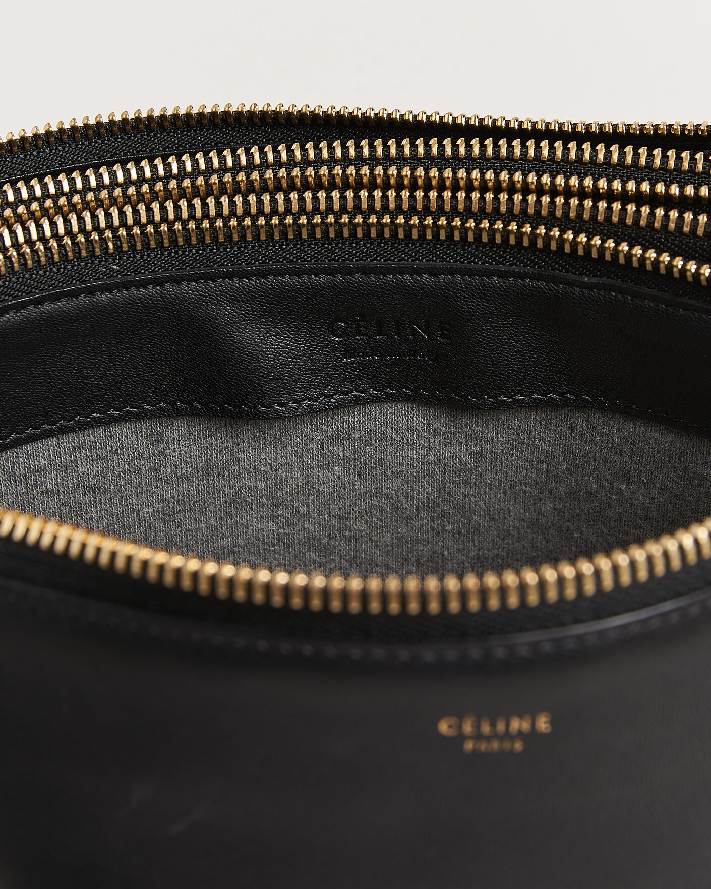 Uomini | Pre-Owned & Vintage Bags | Celine Pre-Owned | Trio Bag Medium Leather Black