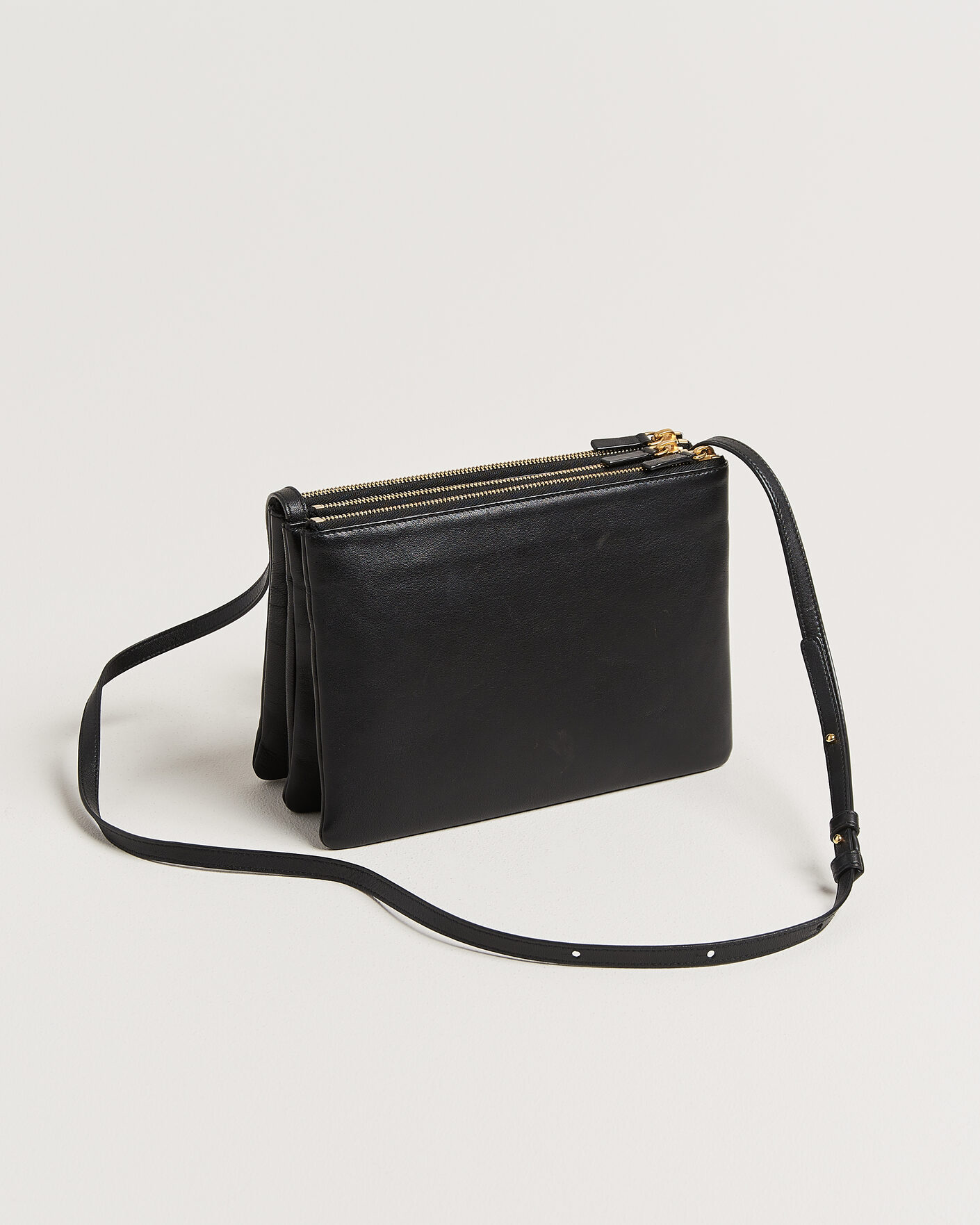 Uomini | Pre-Owned & Vintage Bags | Celine Pre-Owned | Trio Bag Medium Leather Black