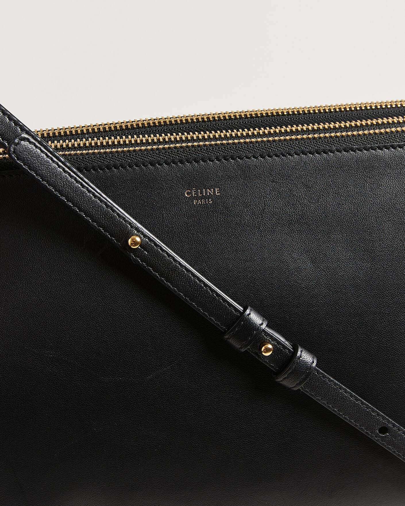 Uomini | Pre-Owned & Vintage Bags | Celine Pre-Owned | Trio Bag Medium Leather Black