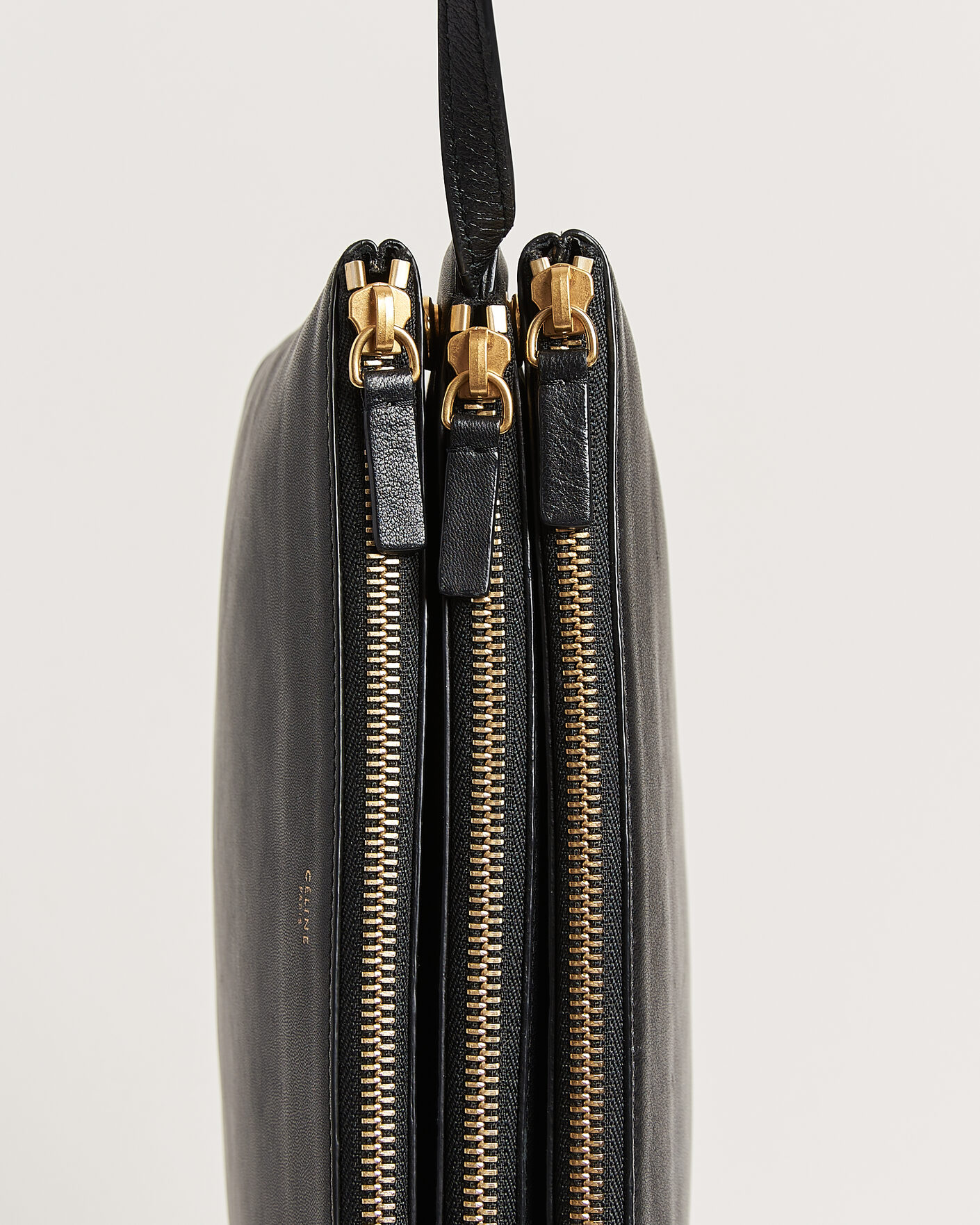 Uomini | Pre-Owned & Vintage Bags | Celine Pre-Owned | Trio Bag Medium Leather Black