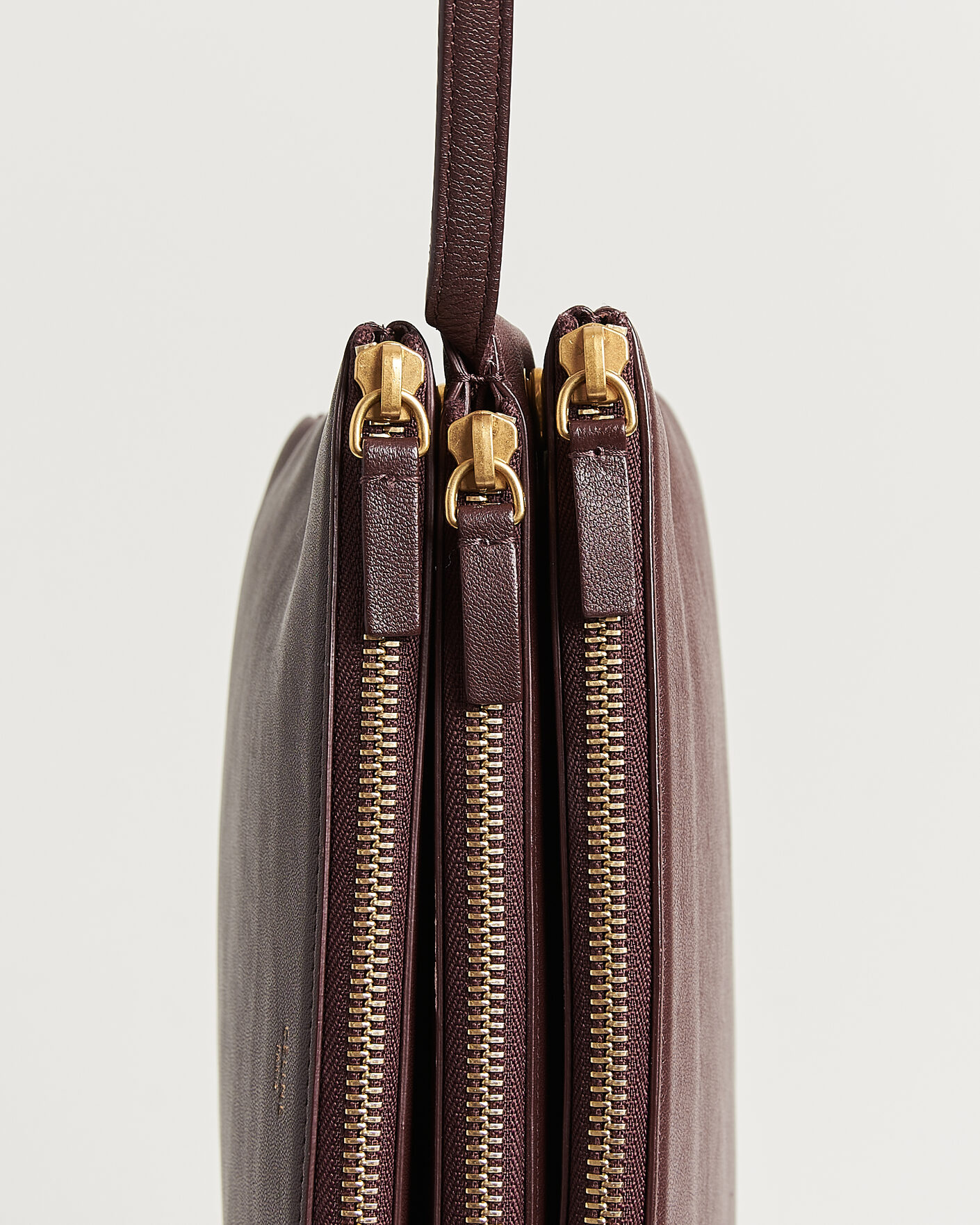 Uomini | Pre-Owned & Vintage Bags | Celine Pre-Owned | Trio Bag Medium Leather Burgundy