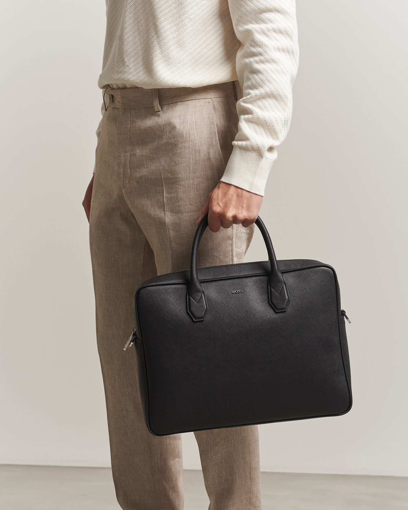 Uomini | Borse | BOSS BLACK | Northon Leather Document Case Black