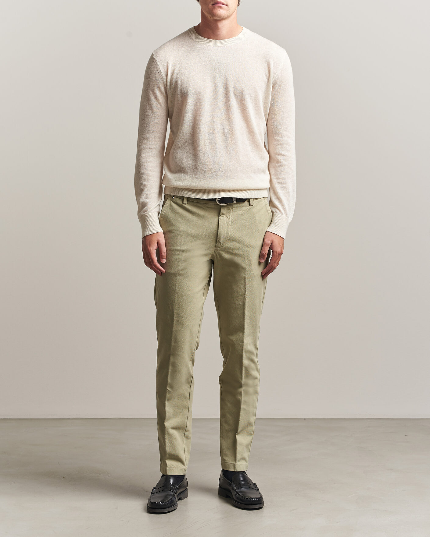 Uomini | Pantaloni | BOSS BLACK | Kaiton Structured Chinos Sage
