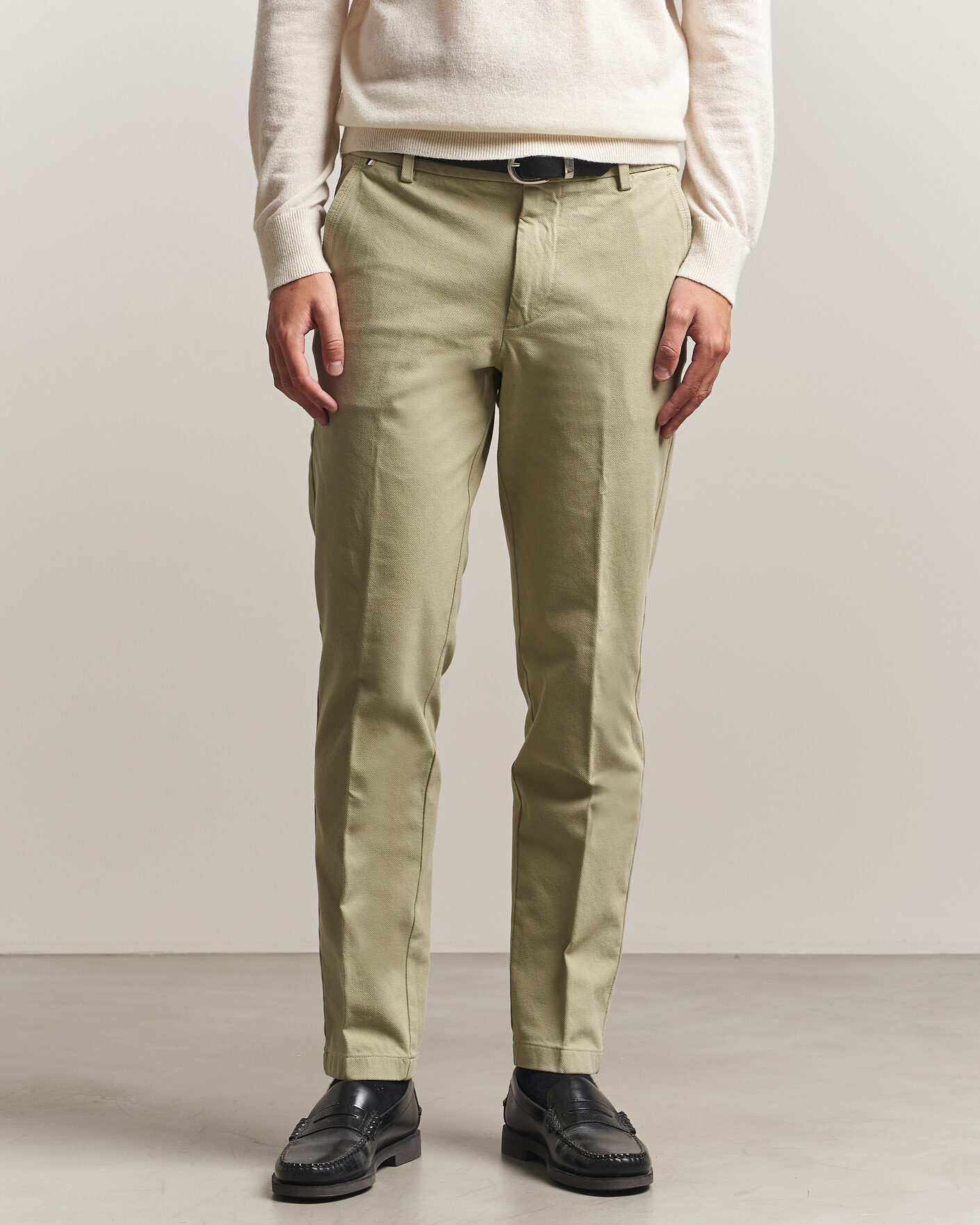 Uomini | Pantaloni | BOSS BLACK | Kaiton Structured Chinos Sage