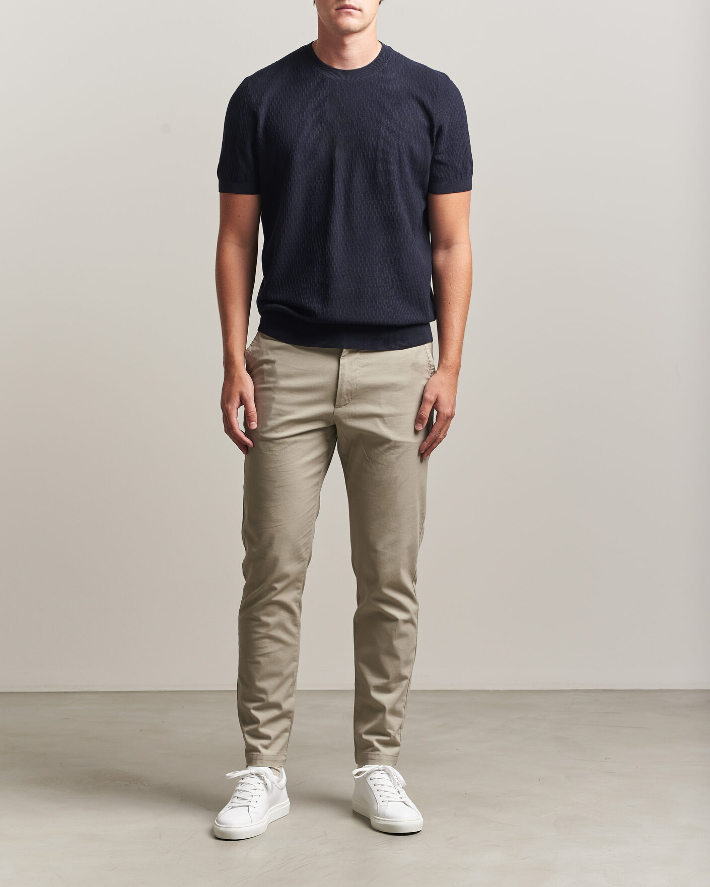 Uomini | Pantaloni | BOSS BLACK | Kaiton Structured Chinos Open Beige