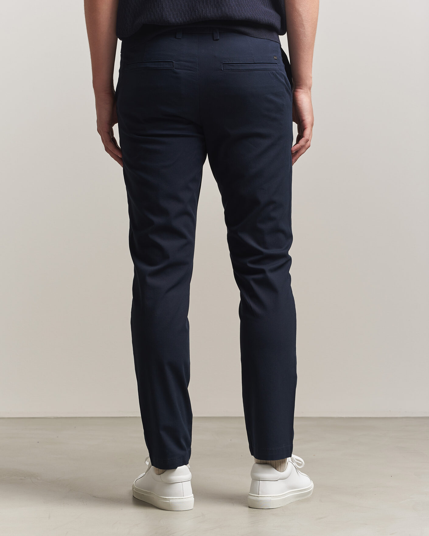 Uomini | Pantaloni | BOSS BLACK | Kaiton Structured Chinos Dark Blue