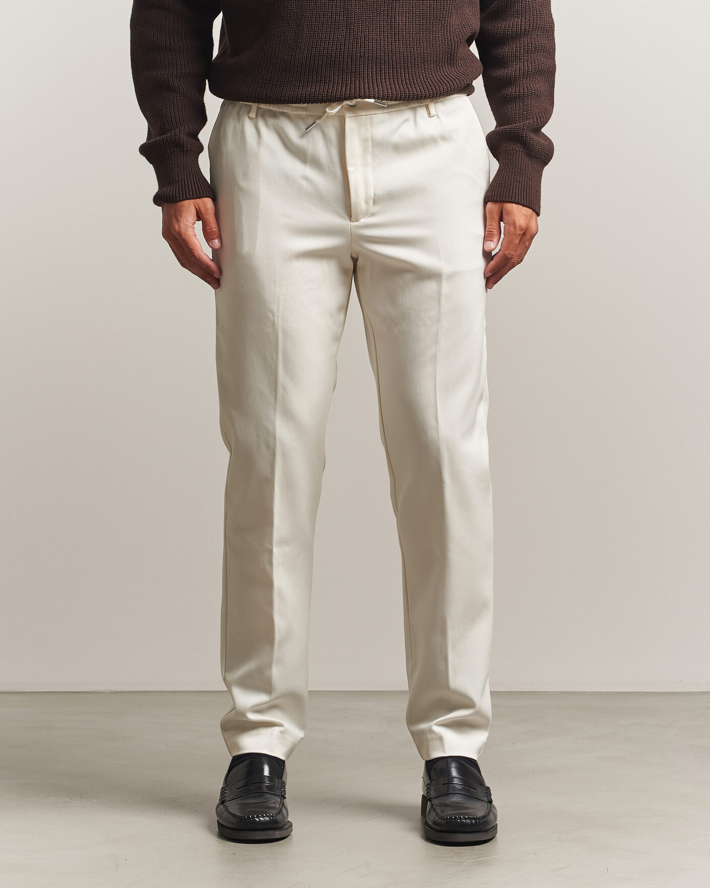 Uomini | Pantaloni | BOSS BLACK | Kane Drawstring Trousers Open White