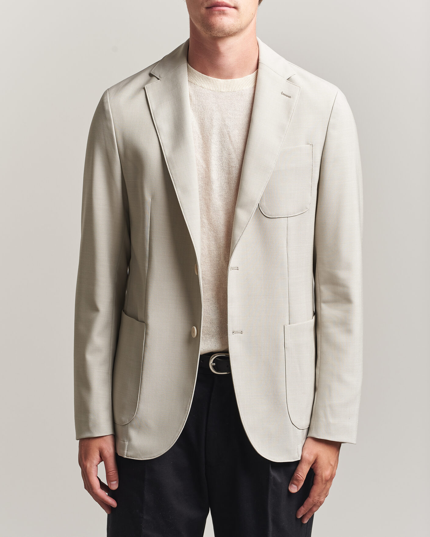Uomini | Blazers | BOSS BLACK | Hanry Wool Patch Pocket Blazer Light Beige