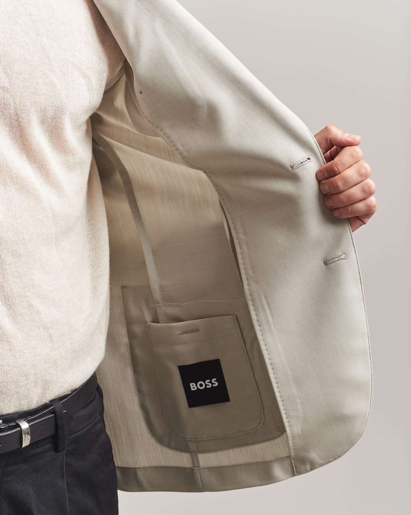Uomini | Blazers | BOSS BLACK | Hanry Wool Patch Pocket Blazer Light Beige