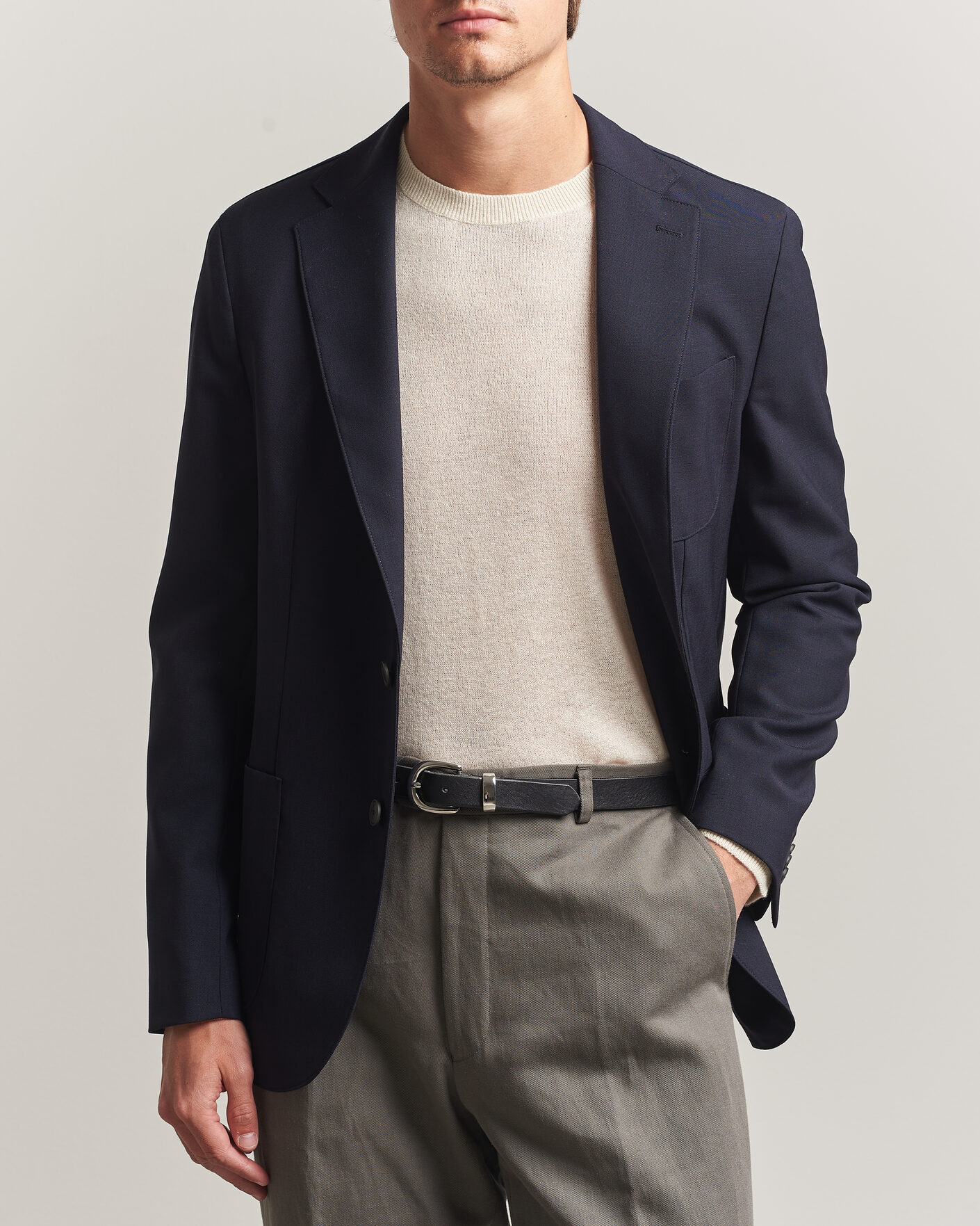 Uomini | Blazers | BOSS BLACK | Hanry Wool Patch Pocket Blazer Dark Blue