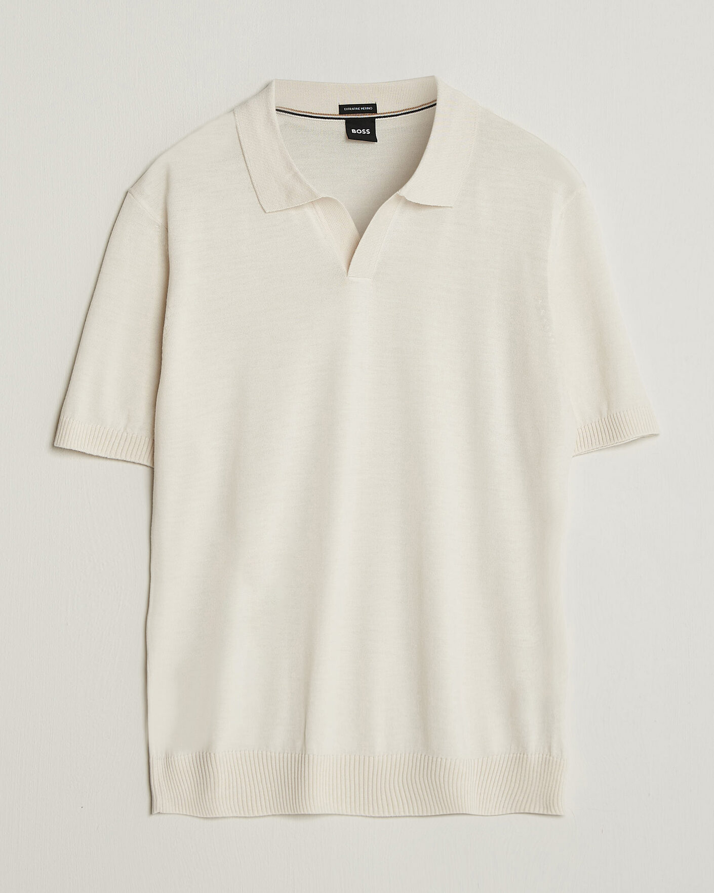 Uomini | Polo | BOSS BLACK | Lantoni Knitted Polo Open White