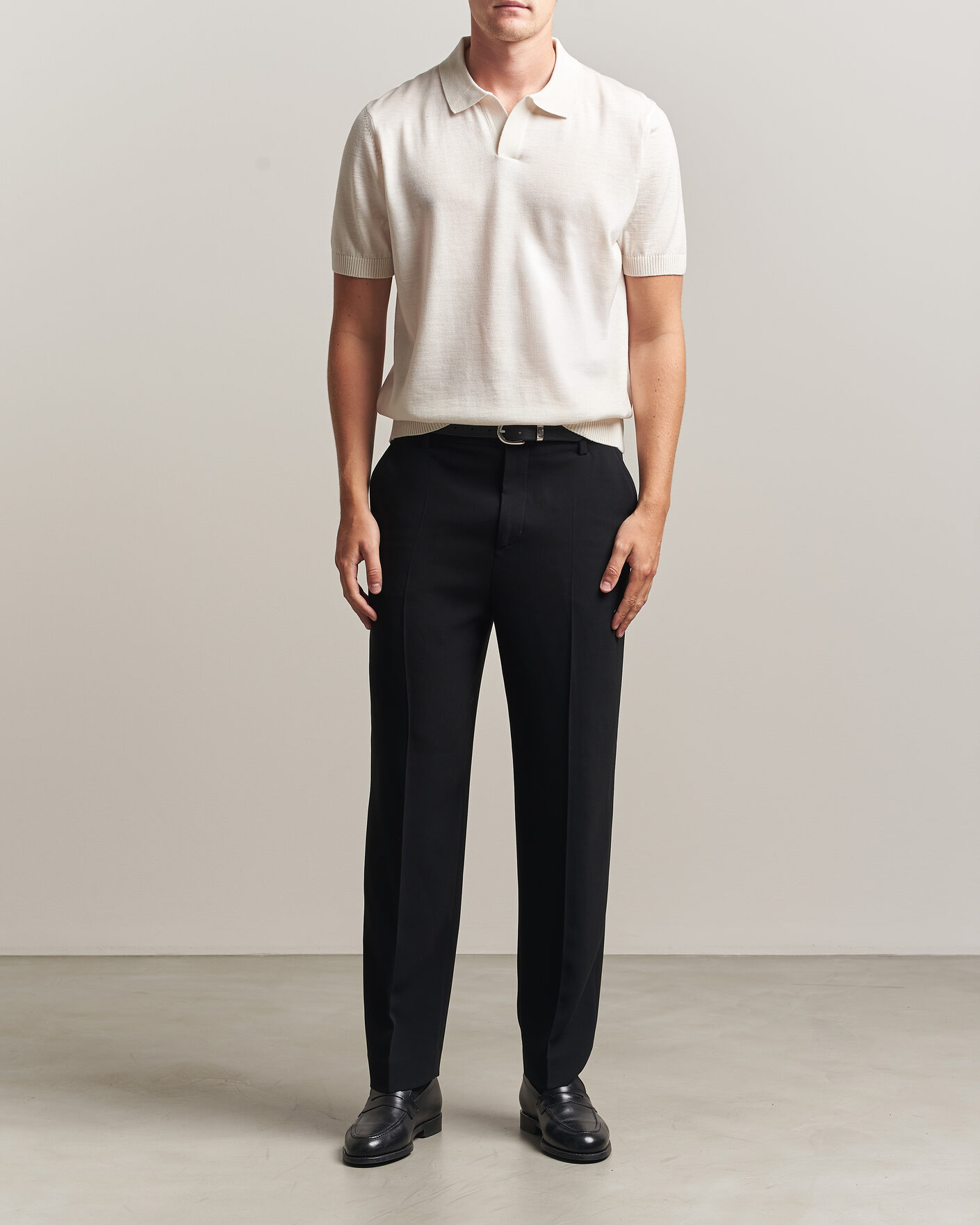 Uomini | Polo | BOSS BLACK | Lantoni Knitted Polo Open White