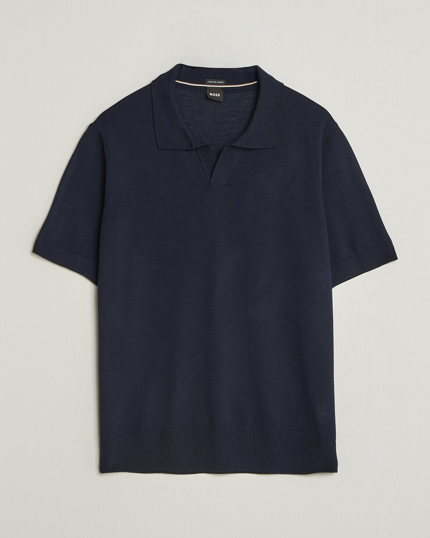 Uomini | Polo | BOSS BLACK | Lantoni Knitted Polo Dark Blue