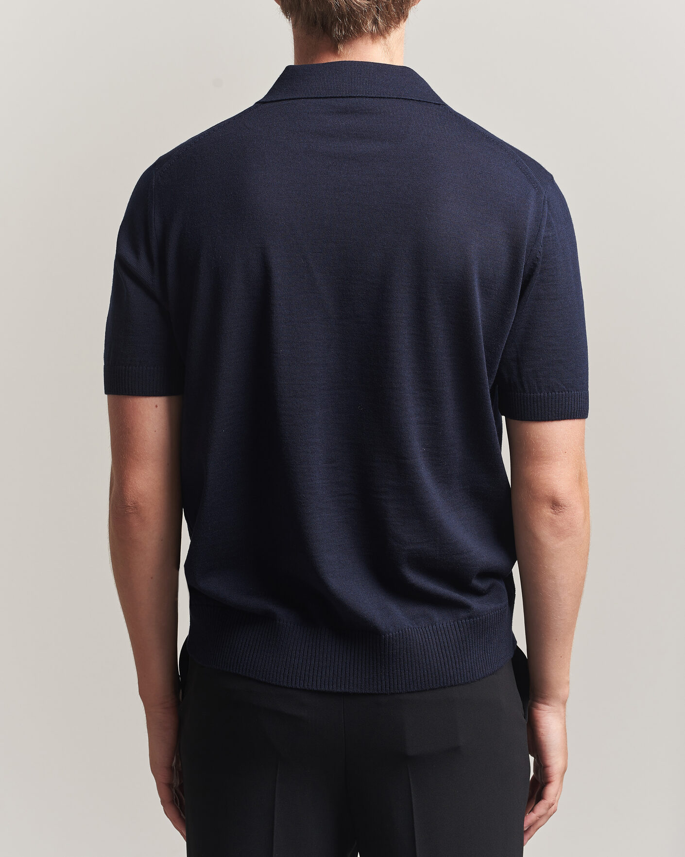 Uomini | Polo | BOSS BLACK | Lantoni Knitted Polo Dark Blue