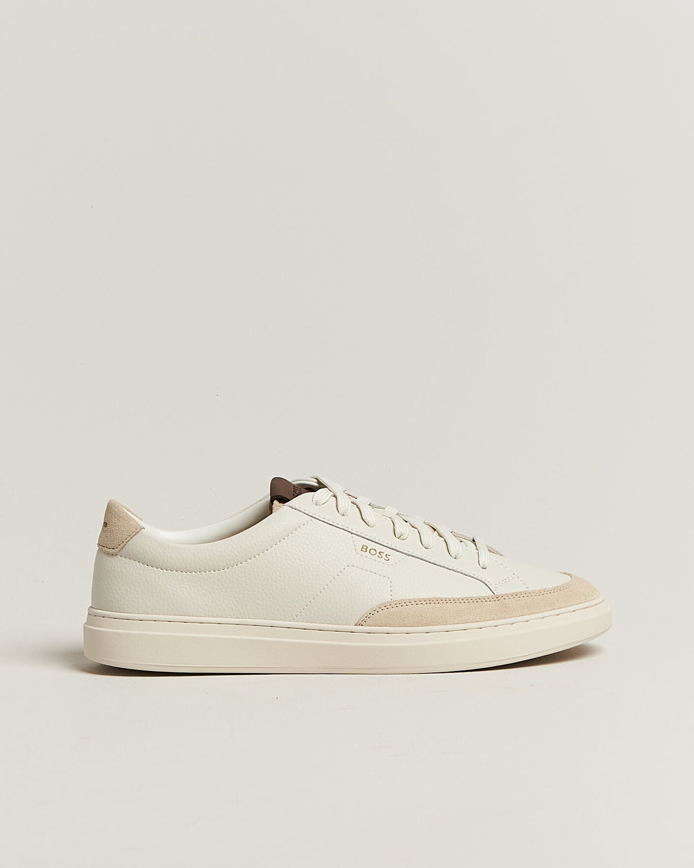 Uomini | Sneakers | BOSS BLACK | Kieran Leather/Suede Sneaker Open White