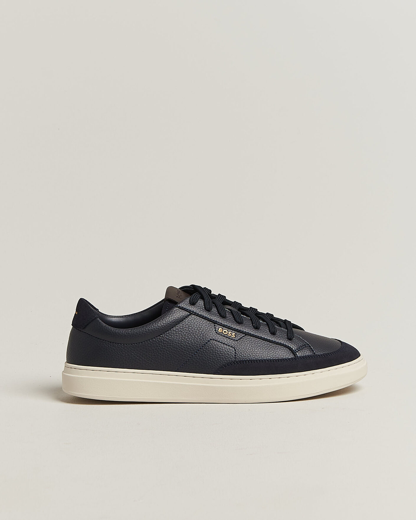 Uomini | Sneakers | BOSS BLACK | Kieran Leather/Suede Sneaker Dark Blue