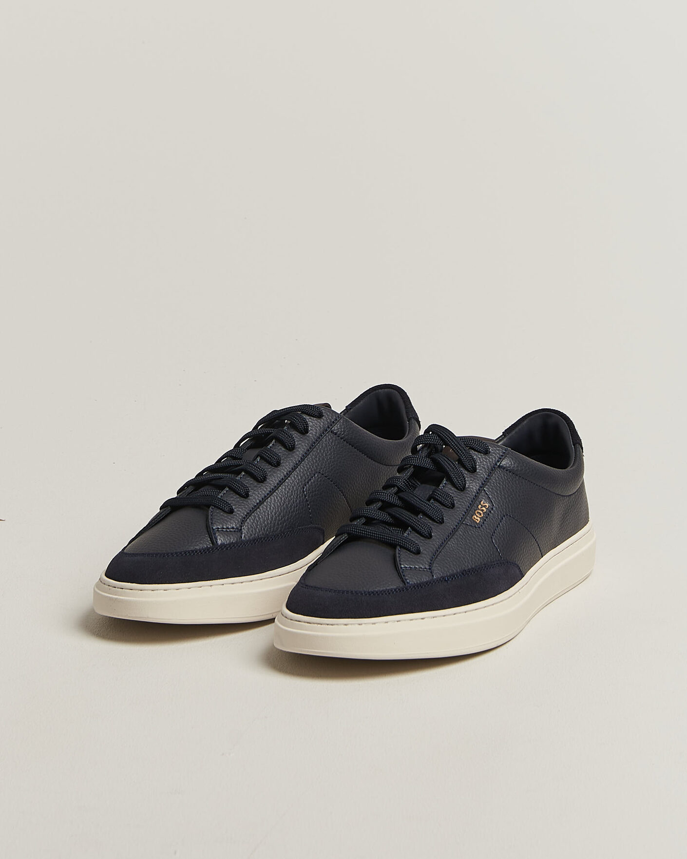 Uomini | Sneakers | BOSS BLACK | Kieran Leather/Suede Sneaker Dark Blue