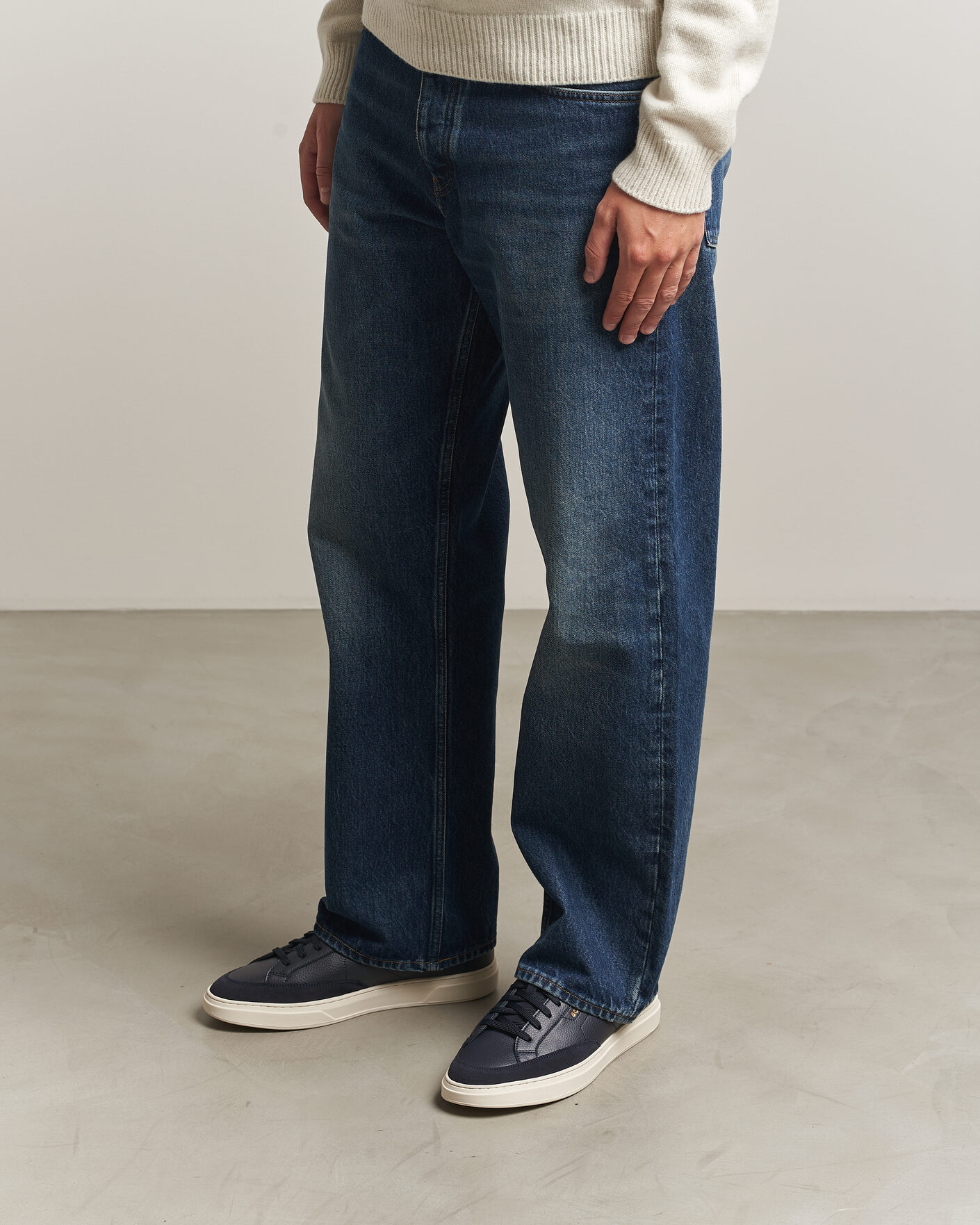 Uomini | Sneakers | BOSS BLACK | Kieran Leather/Suede Sneaker Dark Blue