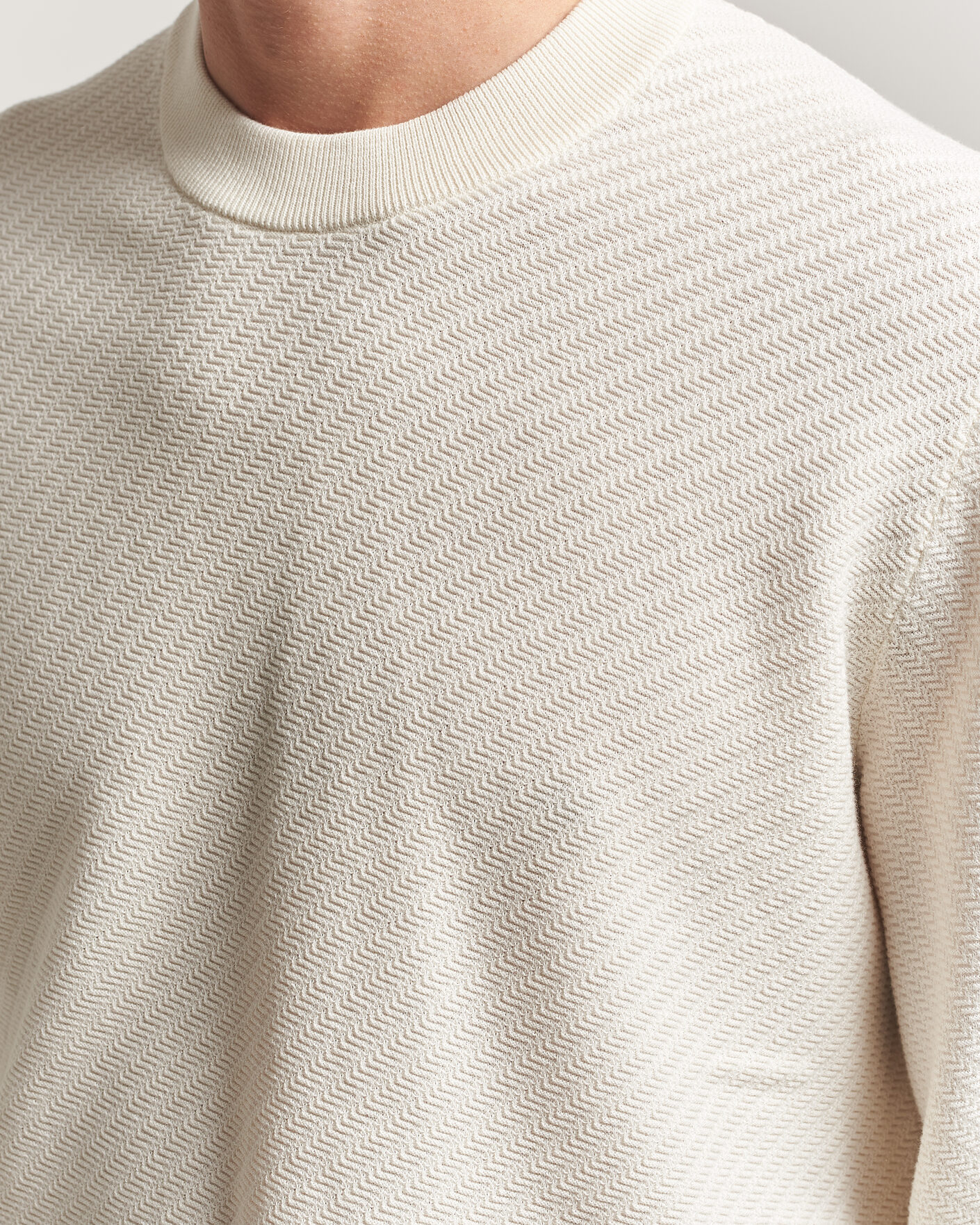 Uomini | Maglieria | BOSS BLACK | Lofranco Structured Knitted Sweater Open White