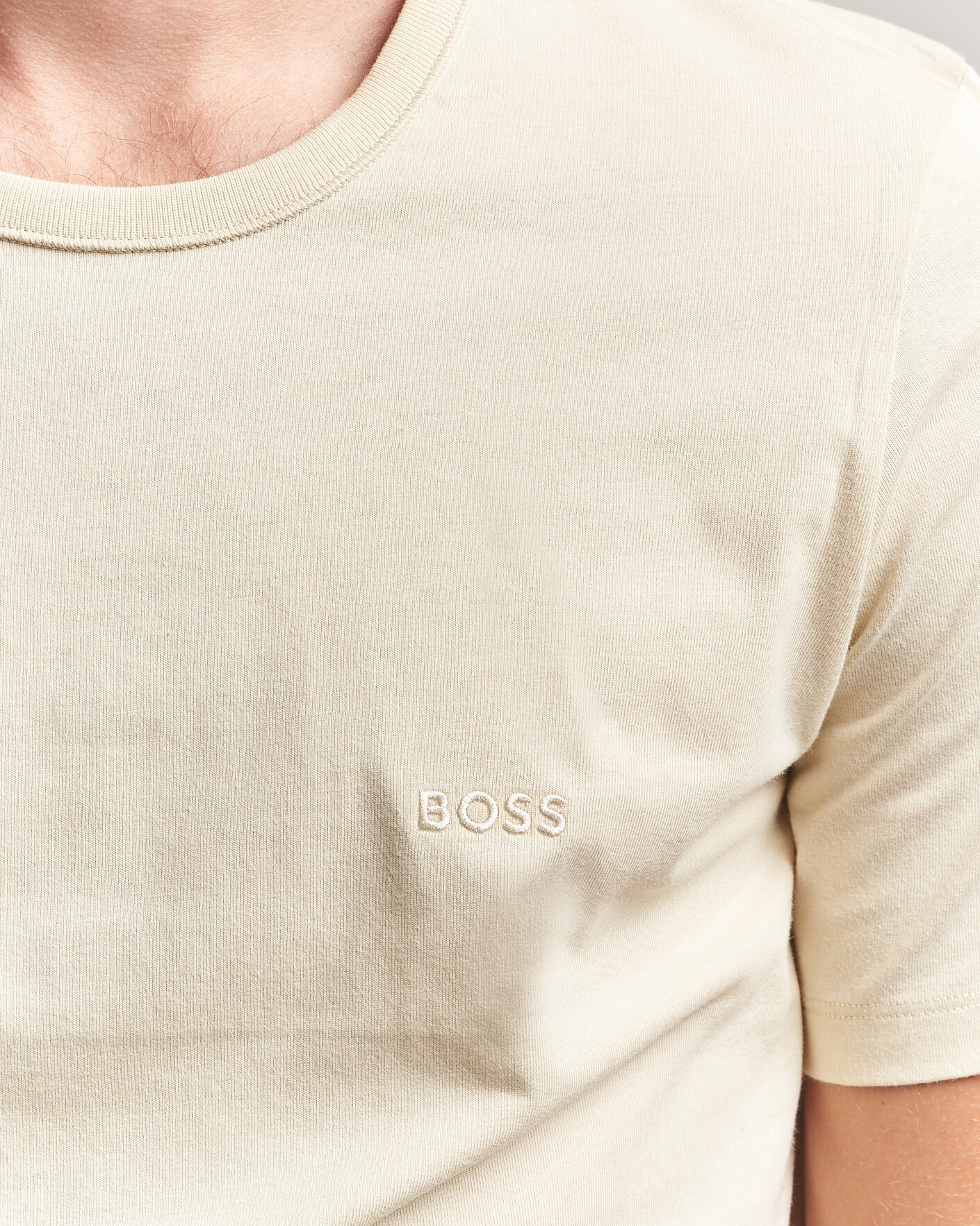 Uomini | T-shirt | BOSS BLACK | 3-Pack Crew Neck T-Shirt White/Beige/Grey