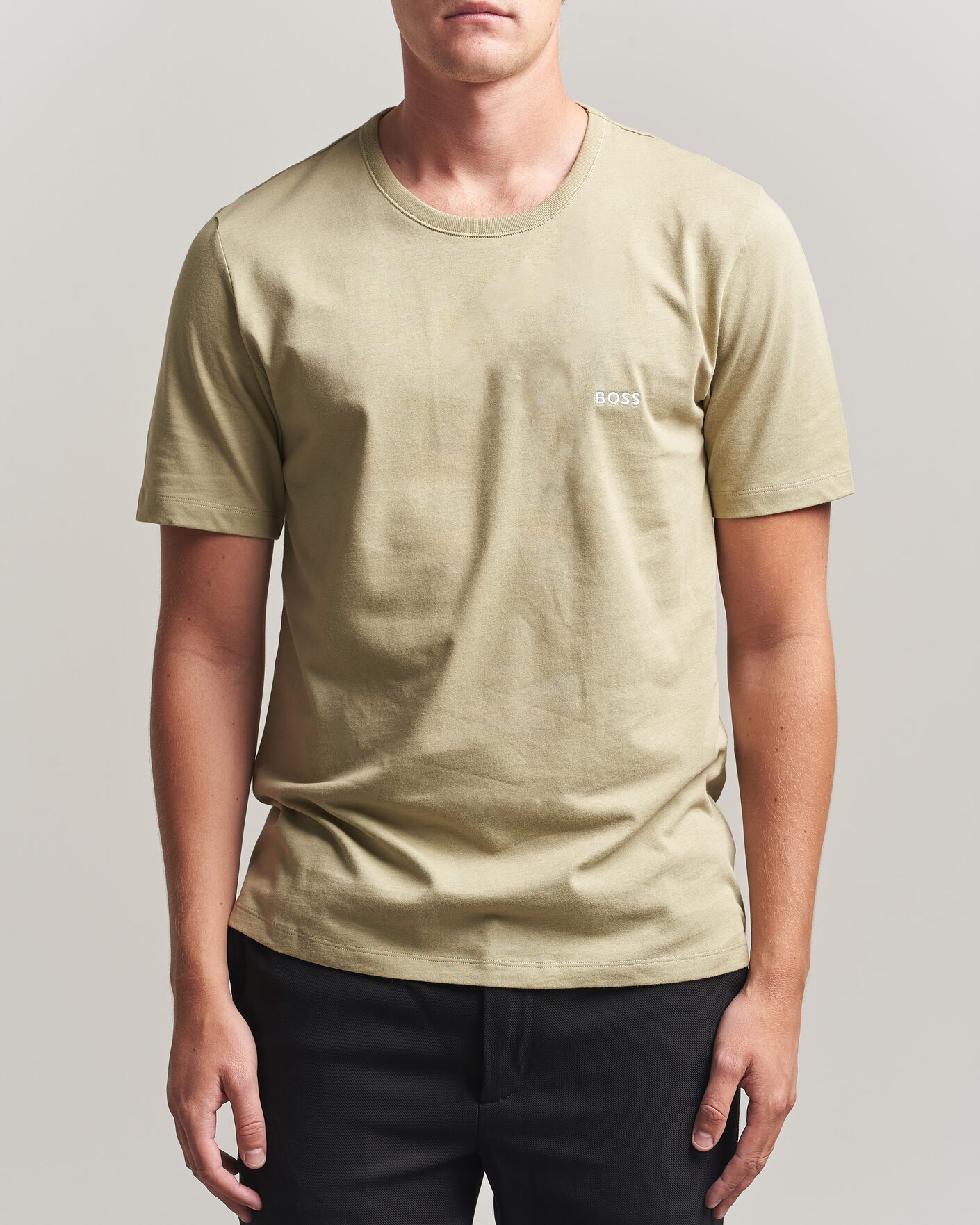 Uomini | T-shirt | BOSS BLACK | 3-Pack Crew Neck T-Shirt Green/Beige/White