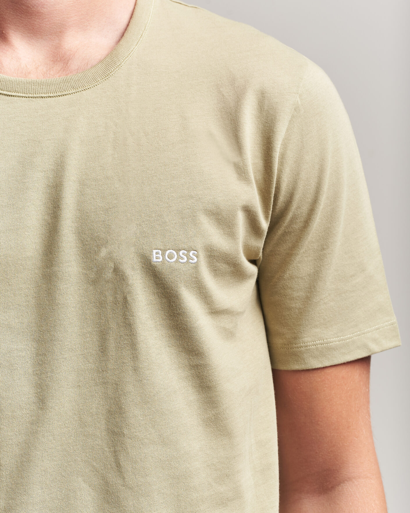 Uomini | T-shirt | BOSS BLACK | 3-Pack Crew Neck T-Shirt Green/Beige/White