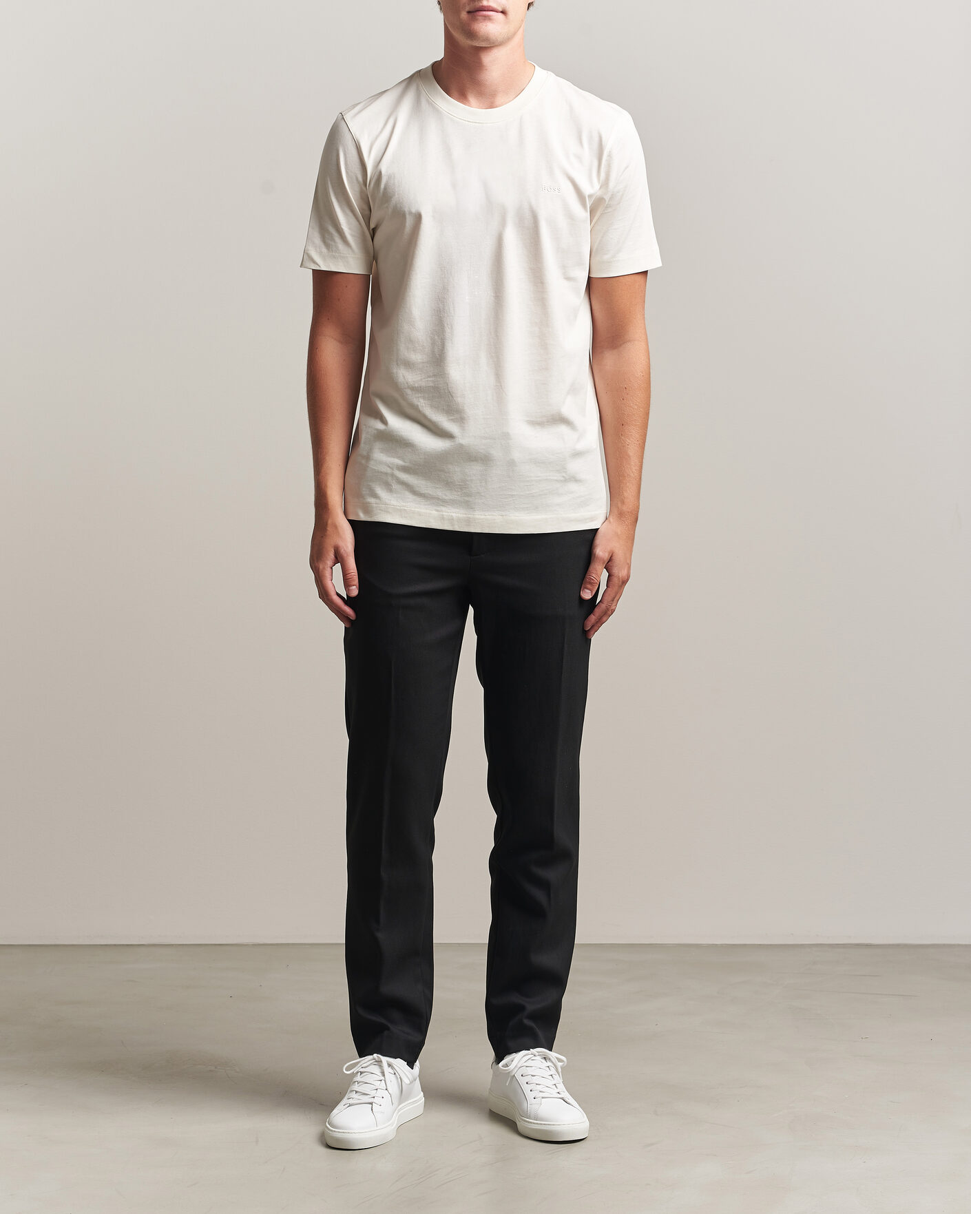 Uomini | T-shirt | BOSS BLACK | Thompson Crew Neck T-Shirt Open White