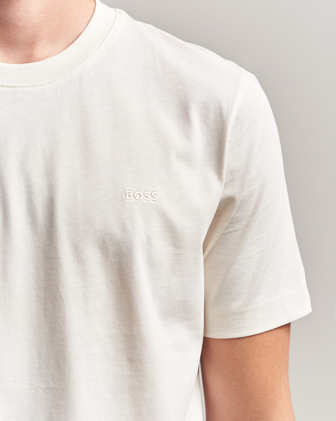 Uomini | T-shirt | BOSS BLACK | Thompson Crew Neck T-Shirt Open White