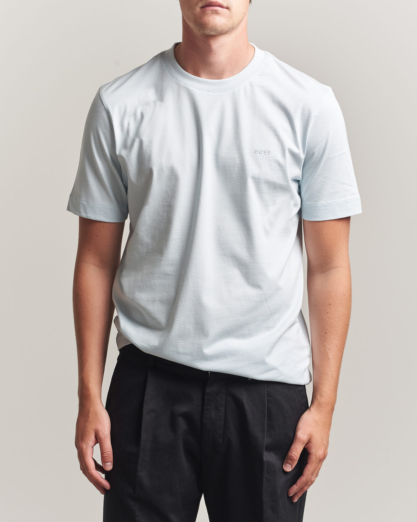 Uomini | T-shirt | BOSS BLACK | Thompson Crew Neck T-Shirt Open Blue