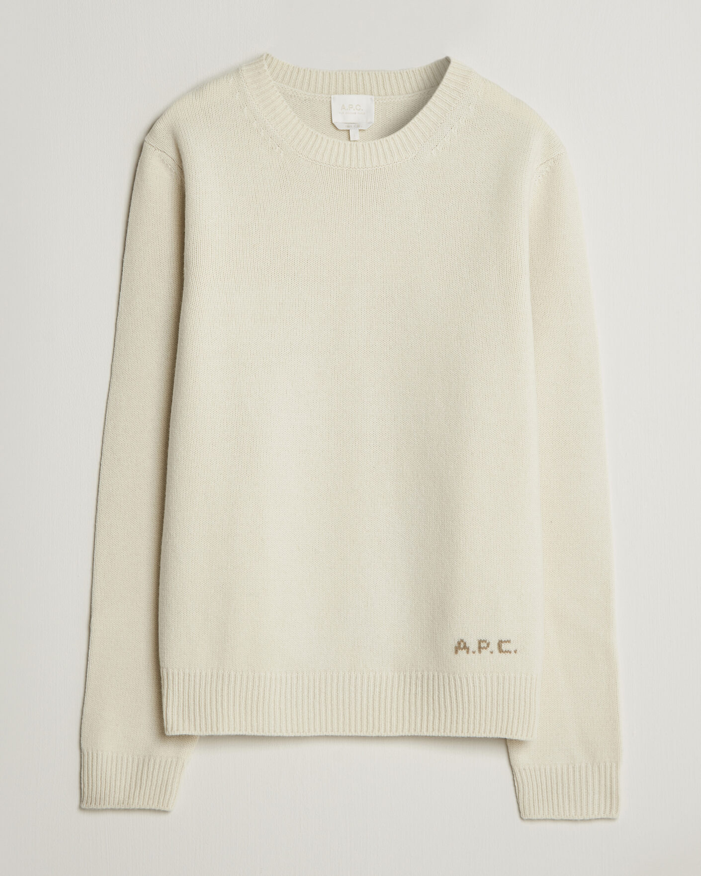 Uomini | Maglieria | A.P.C. | Edmond Wool Knitted Sweater Ecru