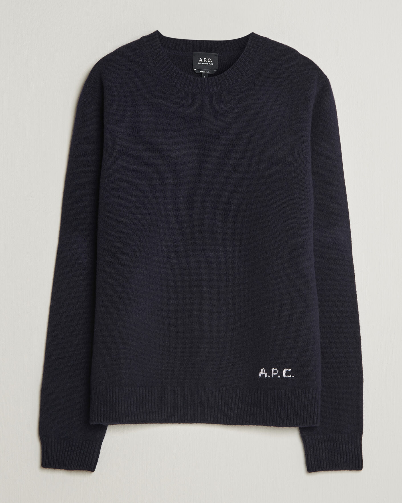 Uomini | Maglieria | A.P.C. | Edmond Wool Knitted Sweater Dark Navy