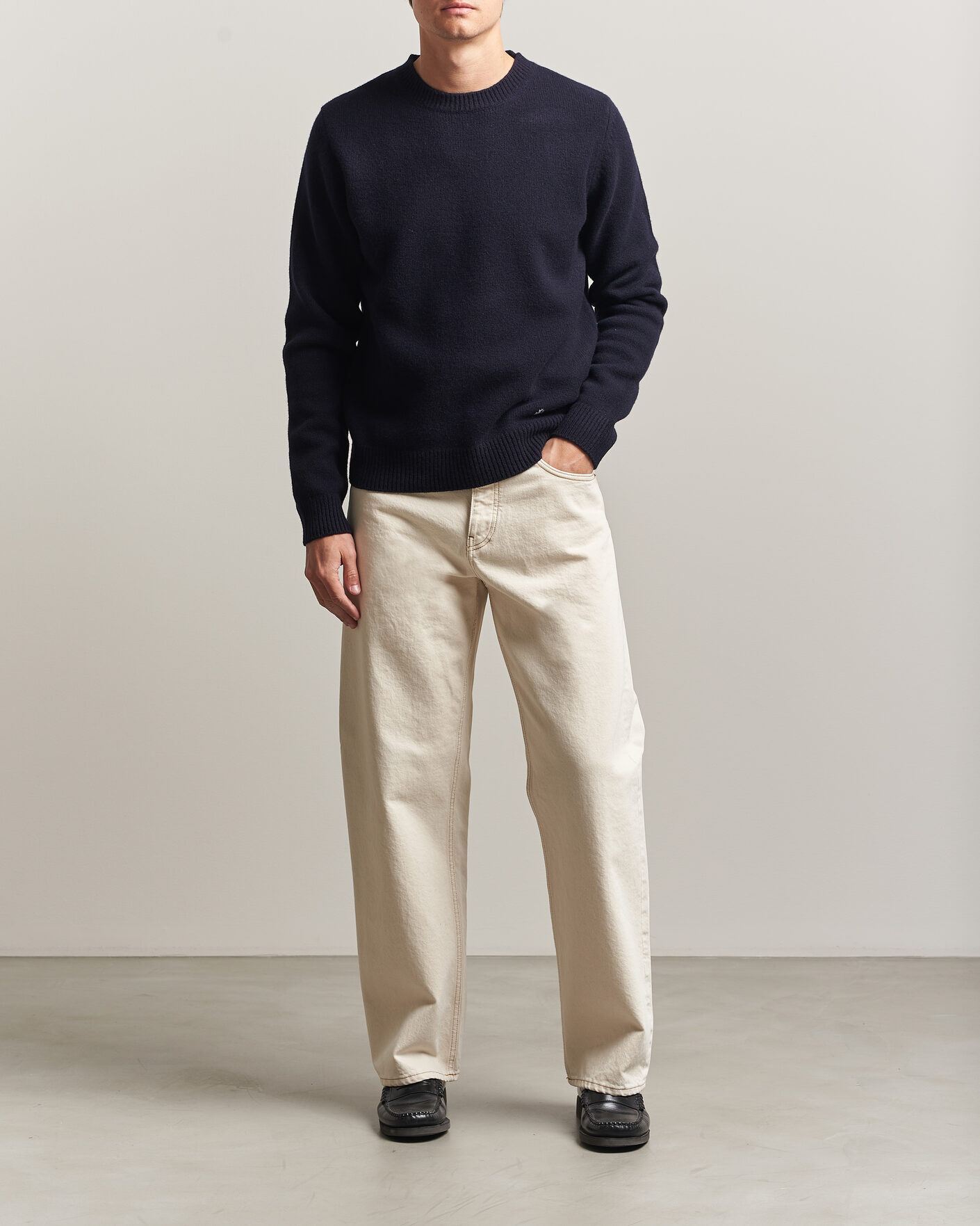 Uomini | Maglieria | A.P.C. | Edmond Wool Knitted Sweater Dark Navy