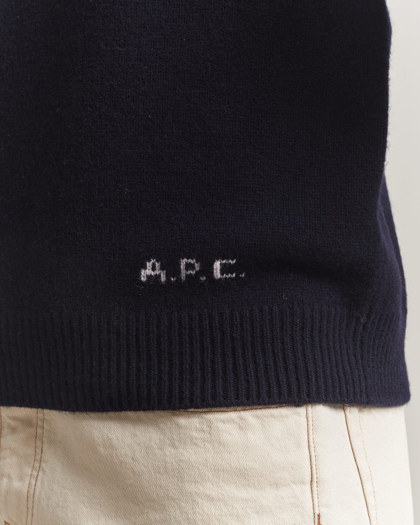 Uomini | Maglieria | A.P.C. | Edmond Wool Knitted Sweater Dark Navy