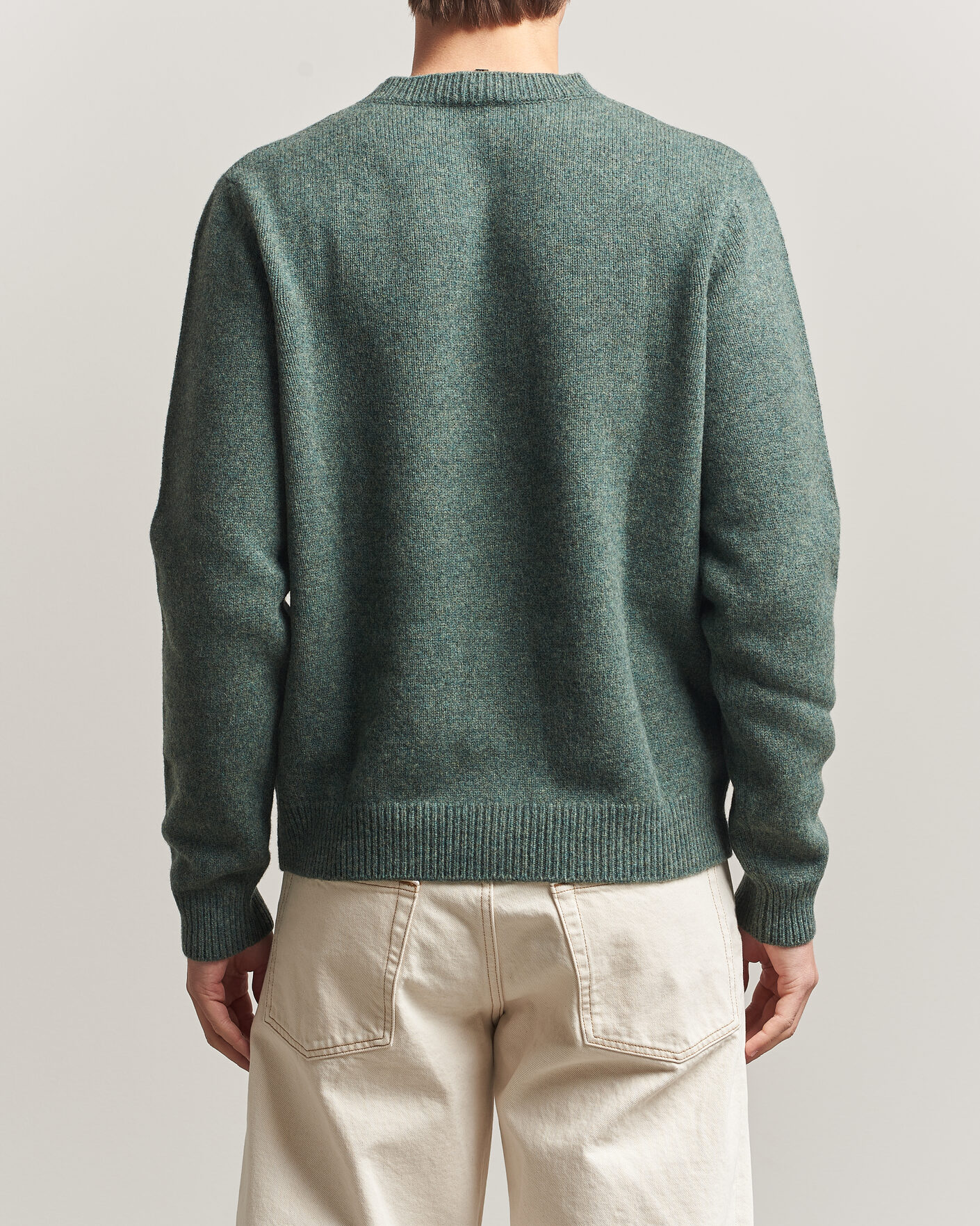 Uomini | Maglieria | A.P.C. | Edmond Wool Knitted Sweater Green Melange
