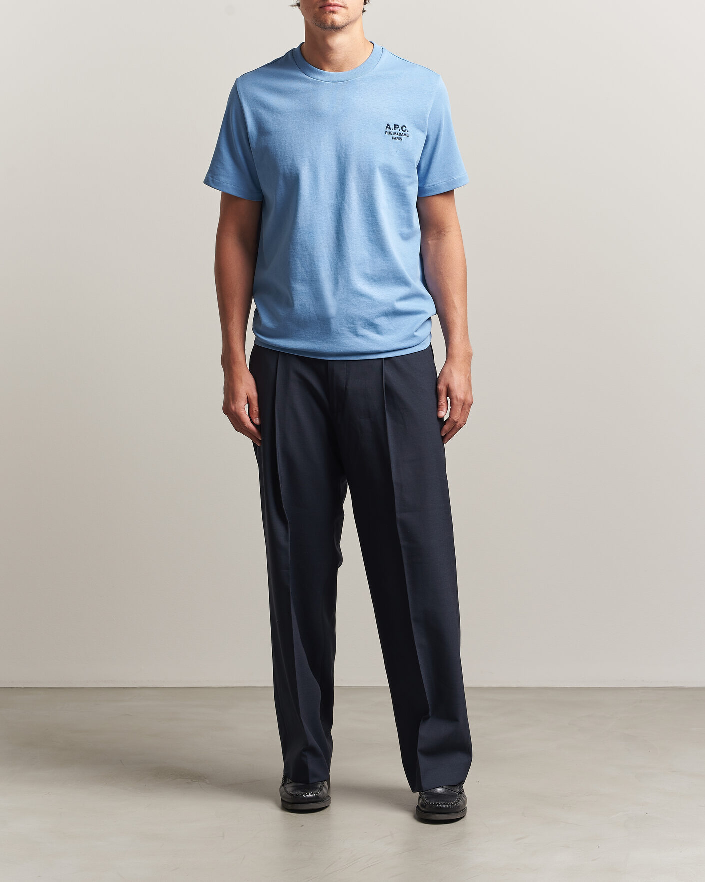 Uomini | T-shirt | A.P.C. | Rue Madame T-Shirt Light Blue