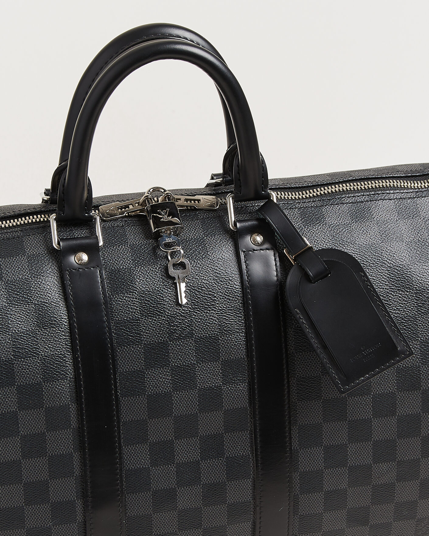Uomini | Pre-Owned & Vintage Bags | Louis Vuitton Pre-Owned | Keepall Bandouliére 45 Damier Graphite